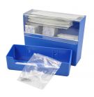 Krabička na náplaste, modrá, detekovateľná + 100 ks náplastí