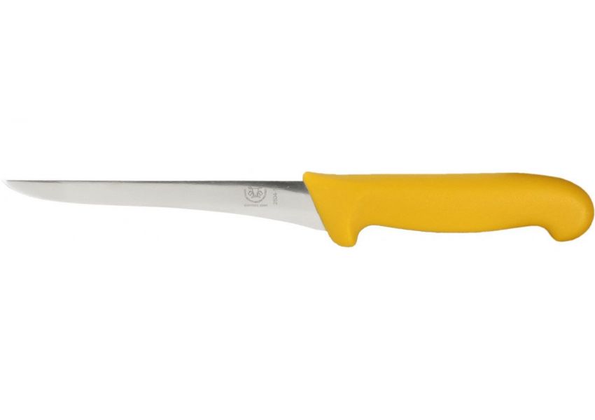 Schlachthausfreund, Vykosťovací nôž 13 cm pevný v žltej farbe, 2504-13
