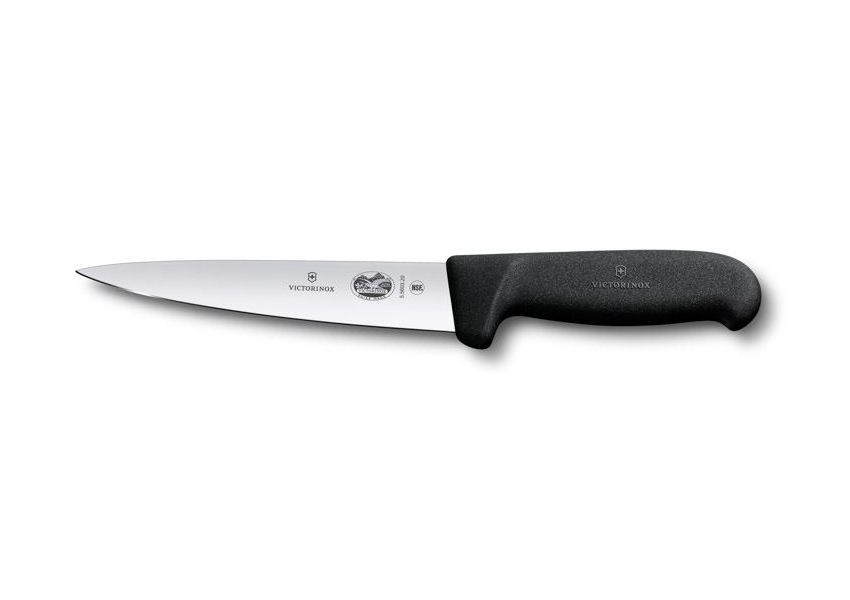 Victorinox Fibrox, vykrvovací nôž, čierny, 20cm, 5.5603.20