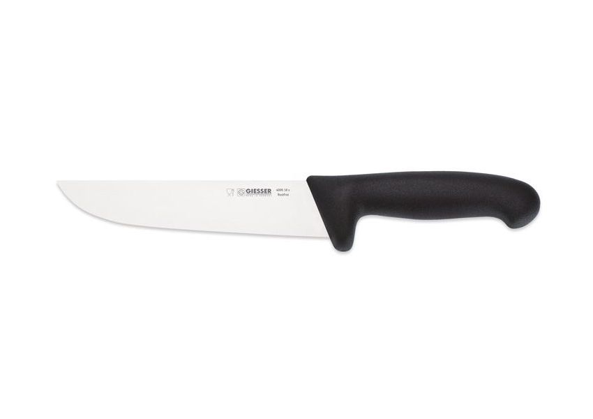 Giesser mäsiarsky rovný nôž čierny, 18 cm, 4005-18s