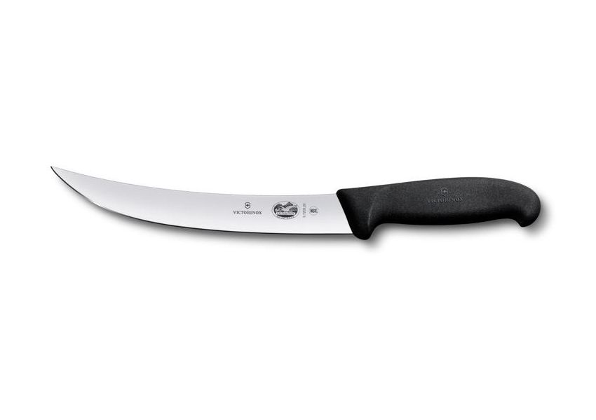 Victorinox Fibrox mäsiarský rozrábkový nôž čierny, pevný, 20 cm, 5.7203.20