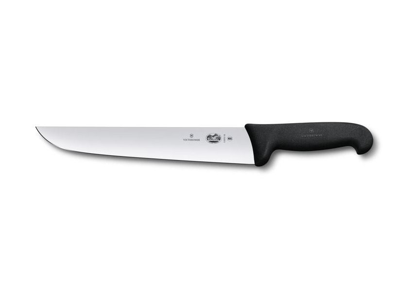 Victorinox Fibrox rovný mäsiarský nôž čierny, 18 cm, 5.5203.18