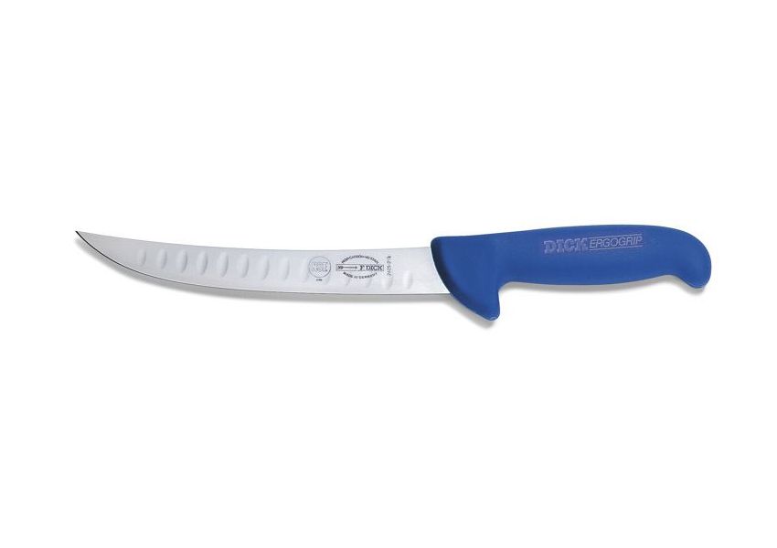 Dick ErgoGrip rozrábkový nôž, modrý, pevný, 21 cm, vrúbkovaný, 82425-21K