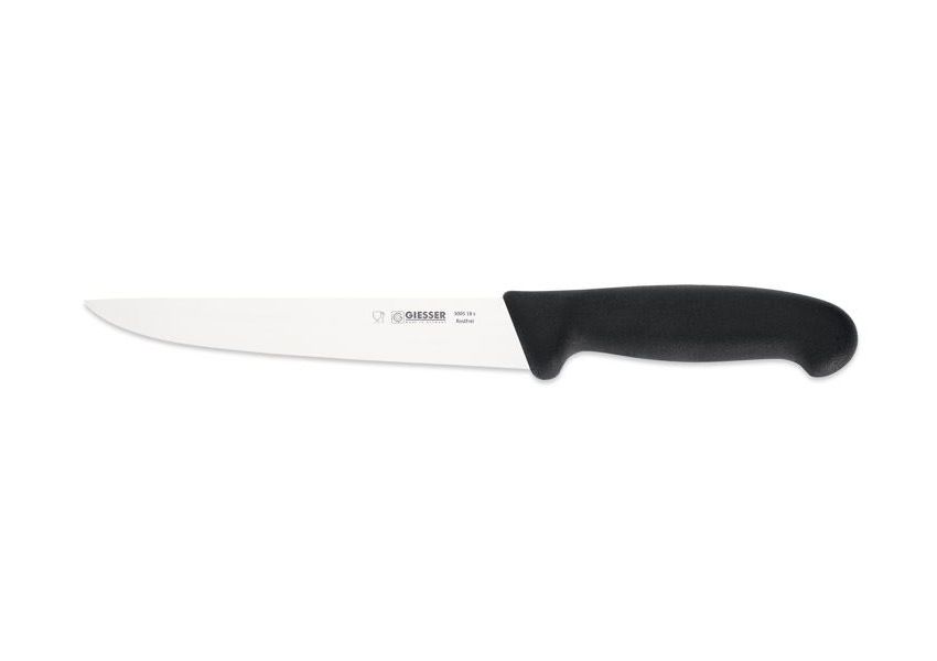 GIESSER, vykrvovací nôž čiernej farby, 18 cm, 3005-18s