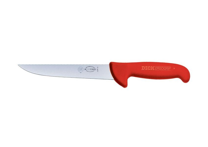 DICK ErgoGrip, vykrvovací nôž v červenej farbe, 18 cm, 82006-18