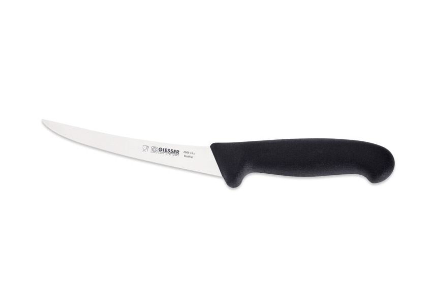 Giesser, vykosťovací nôž v čiernej farbe, 1/2 flexibilný, 15 cm, 2503-15s