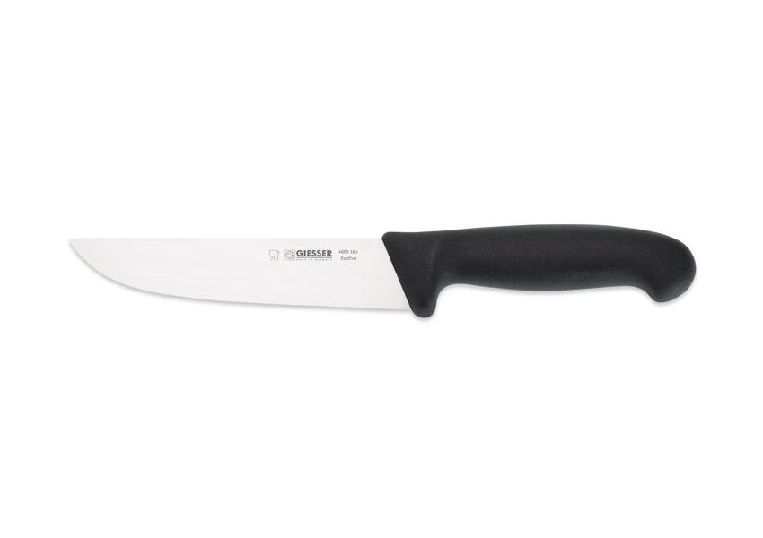 Giesser mäsiarsky rovný nôž čierny, 16 cm, 4005-16s