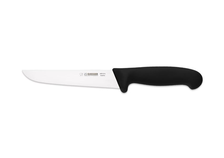 Giesser mäsiarsky rovný nôž čierny, 16 cm, 4025-16