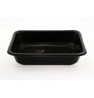 Jednodielna miska na obed v čiernej farbe, 227x178x50 mm-400 ks