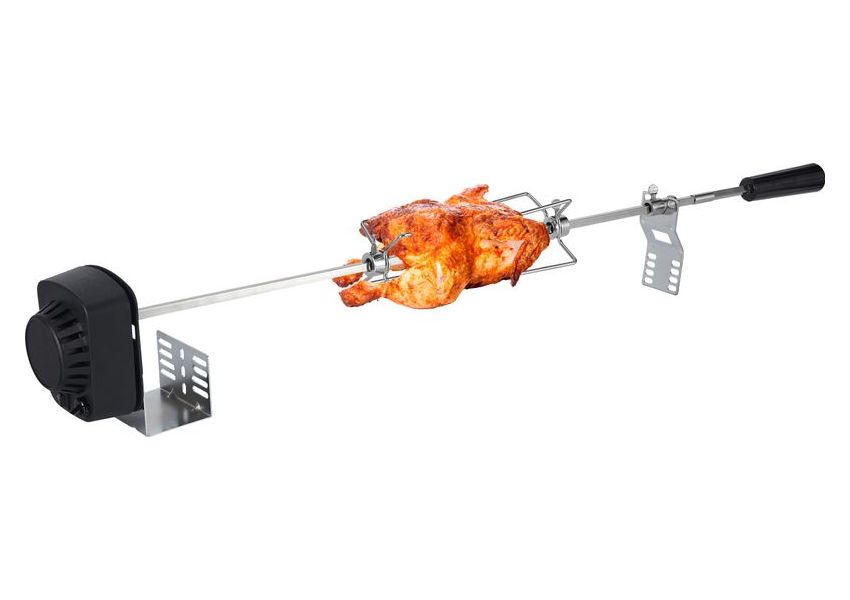 Elektrická ihla / ražeň na opekanie a grilovanie, 220V, s motorčekom