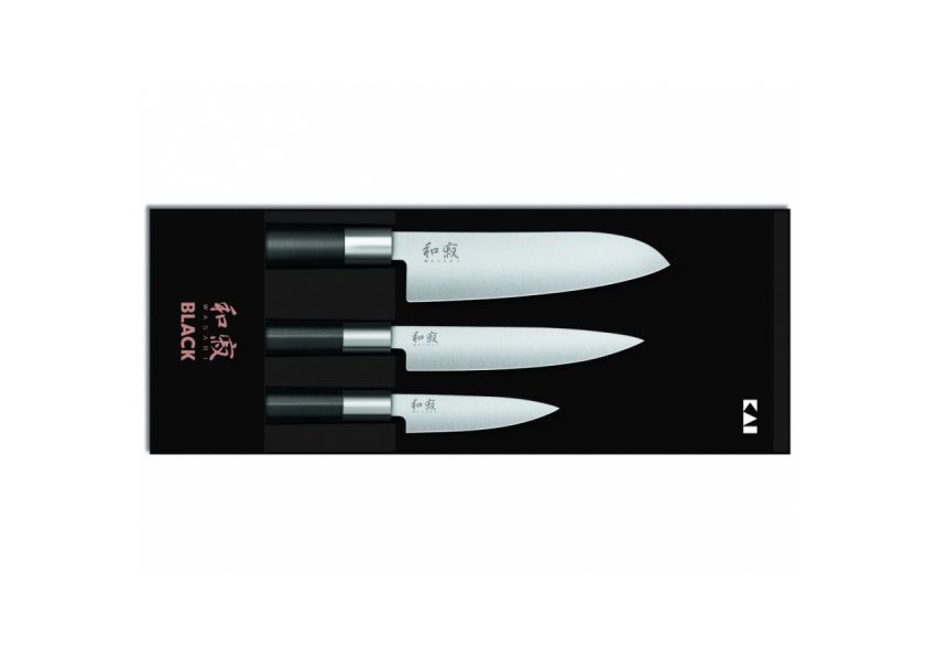 KAI sada kuchynsk&yacute;ch nožov Wasabi Black Set 67S-310
