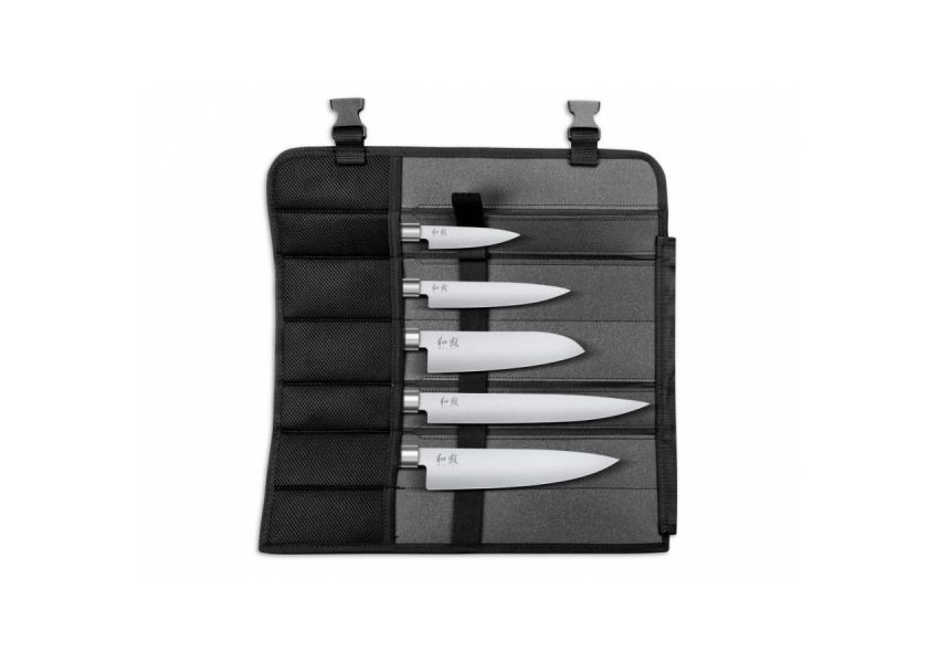KAI sada kuchynsk&yacute;ch nožov Wasabi Black KAI Bag DM-0781EU67