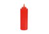 Plastová fľaša na kečup, červená, 700 ml