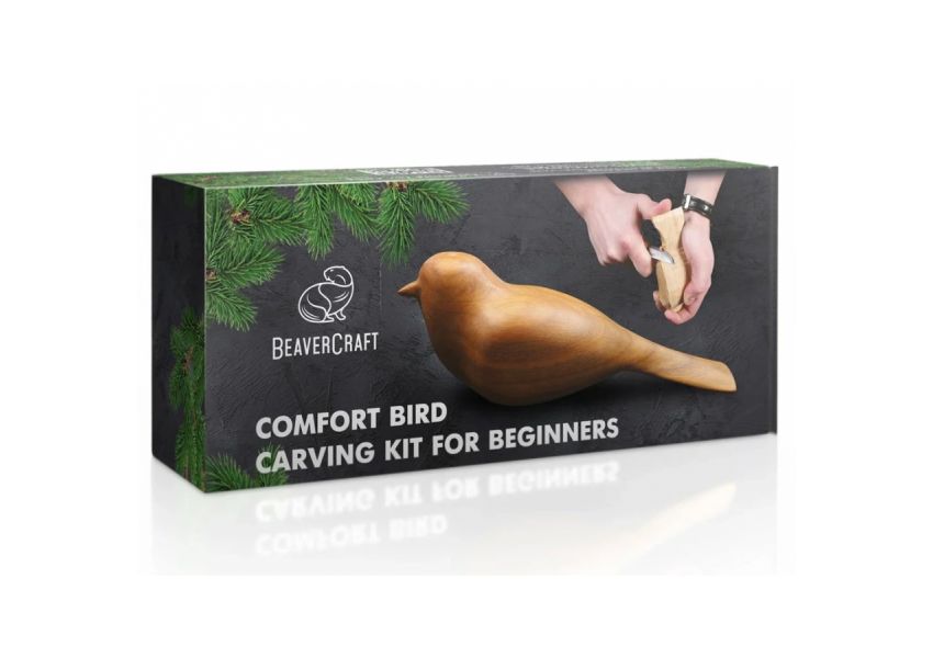 BeaverCraft rezb&aacute;rska sada DIY01 pre začiatočn&iacute;kov Comfort Bird
