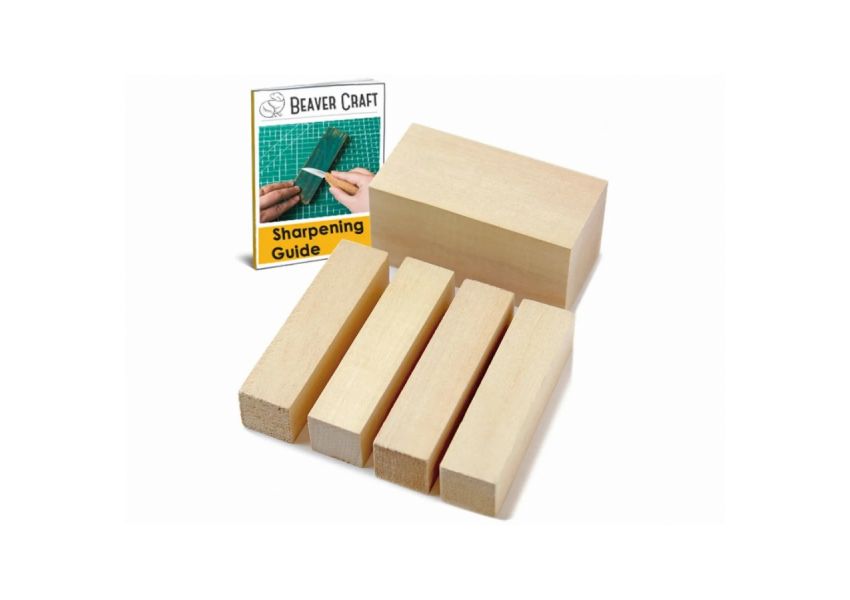 BeaverCraft dreven&eacute; bloky BW1, 5ks - lipov&eacute; drevo