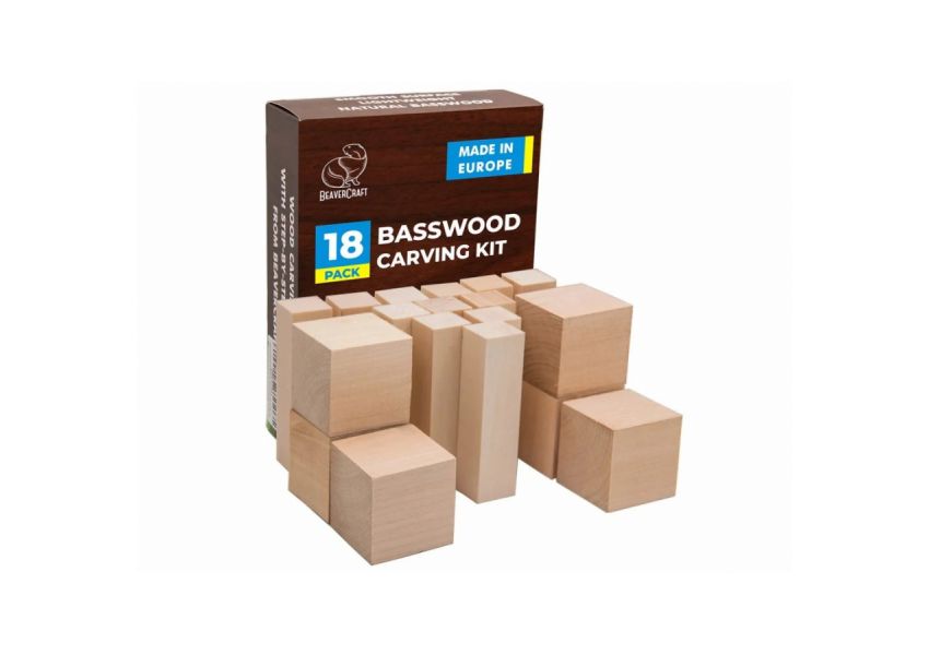 BeaverCraft dreven&eacute; bloky BW18, 18ks - lipov&eacute; drevo