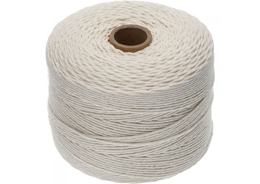 Biela bavlnen&aacute; &scaron;n&uacute;rka na klob&aacute;sy (240&deg;C) 400 m / 500 g